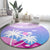 Fiji Your Paradise Festival Round Carpet With Fijian Masi Tapa Pattern LT05 - Polynesian Pride