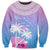 Personalised Fiji Your Paradise Festival Sweatshirt With Fijian Masi Tapa Pattern LT05 Unisex Blue - Polynesian Pride