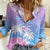 Personalised Fiji Your Paradise Festival Women Casual Shirt With Fijian Masi Tapa Pattern LT05 Female Blue - Polynesian Pride