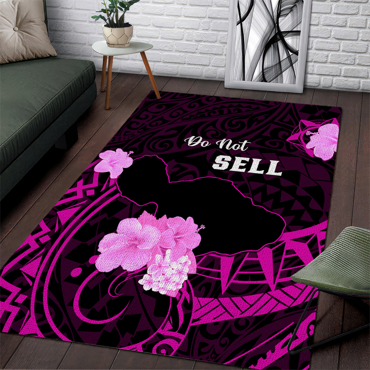 Hawaii Strong Maui Area Rug Lahaina Is Not For Sale LT05 Pink - Polynesian Pride