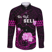 Hawaii Strong Maui Family Matching Puletasi Dress and Hawaiian Shirt Lahaina Is Not For Sale LT05 Dad's Shirt - Long Sleeve Pink - Polynesian Pride