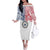 Samoa Black Saturday Family Matching Off Shoulder Long Sleeve Dress and Hawaiian Shirt Polynesian Tribal Simple Style LT05 Mom's Dress White - Polynesian Pride