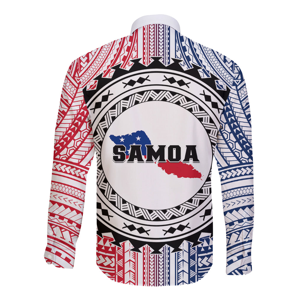 Samoa Black Saturday Long Sleeve Button Shirt Polynesian Tribal Simple Style LT05 - Polynesian Pride