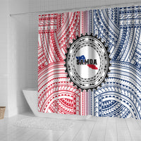 Samoa Black Saturday Shower Curtain Polynesian Tribal Simple Style LT05 - Polynesian Pride