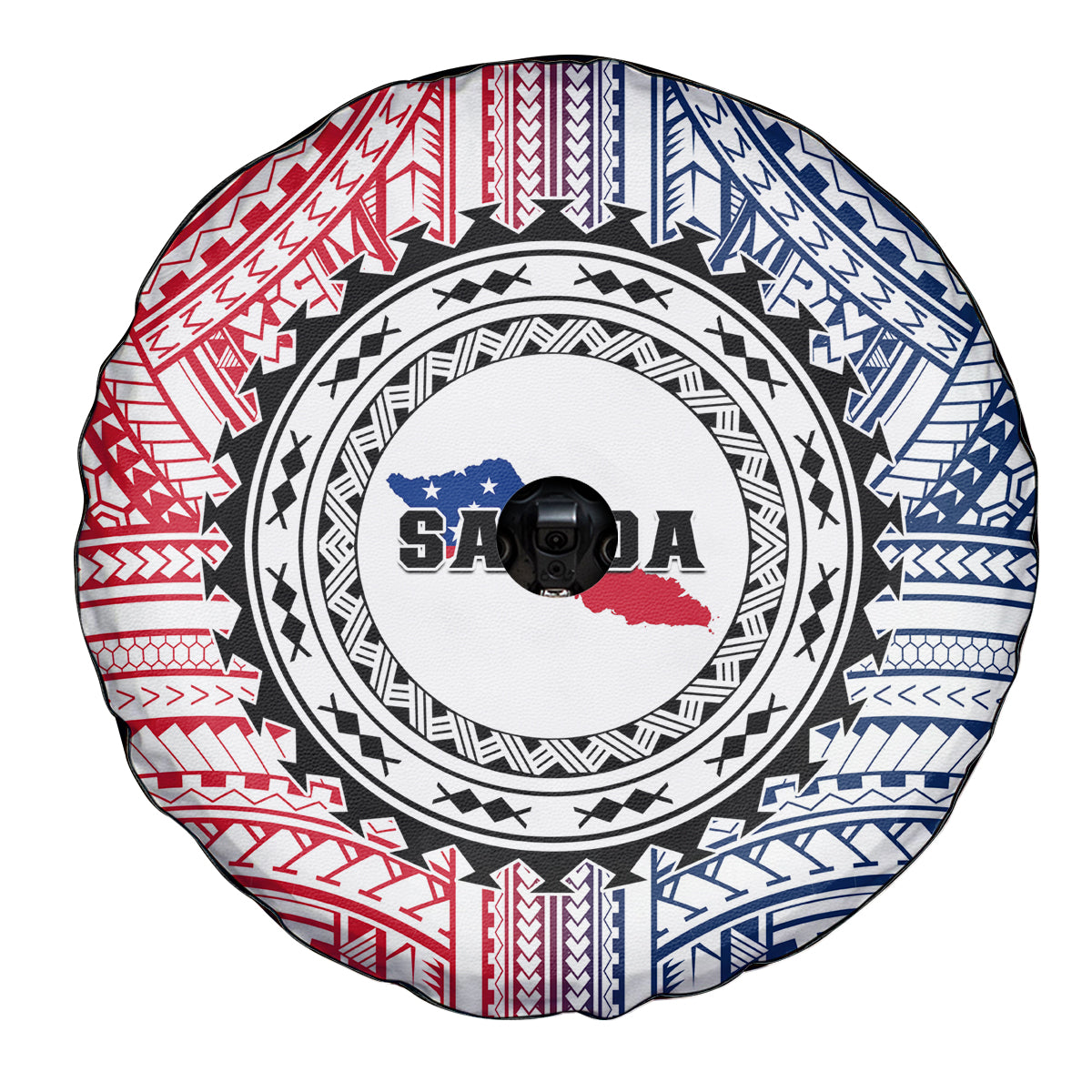Samoa Black Saturday Spare Tire Cover Polynesian Tribal Simple Style LT05 - Polynesian Pride