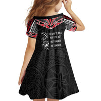 Aotearoa Toitu Te Tiriti Family Matching Short Sleeve Bodycon Dress and Hawaiian Shirt New Zealand Honour The Treaty LT05 - Polynesian Pride