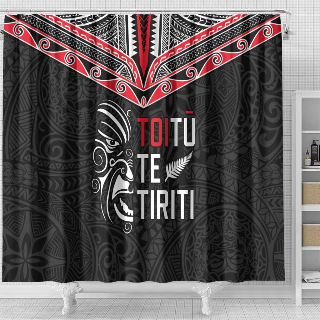Aotearoa Toitu Te Tiriti Shower Curtain New Zealand Honour The Treaty