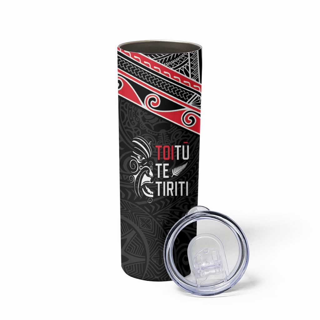 Aotearoa Toitu Te Tiriti Skinny Tumbler New Zealand Honour The Treaty LT05 - Polynesian Pride