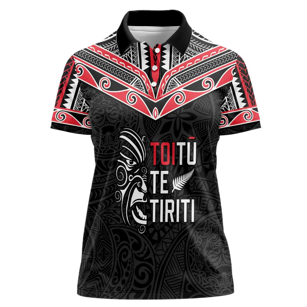 Aotearoa Toitu Te Tiriti Women Polo Shirt New Zealand Honour The Treaty