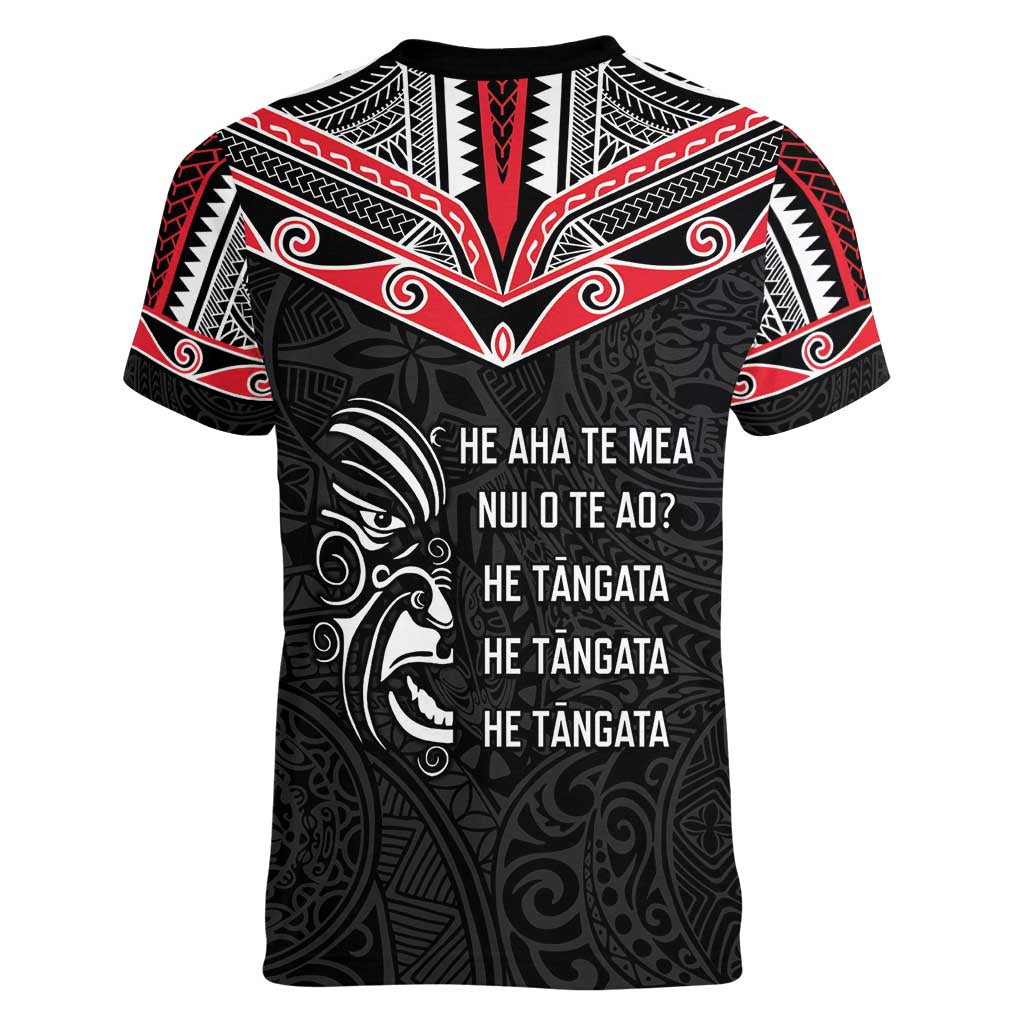 Aotearoa Toitu Te Tiriti Women V-Neck T-Shirt New Zealand Honour The Treaty LT05 - Polynesian Pride