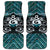 New Zealand Maori Car Mats Poutama Pikorua Turquoise Paua Shell