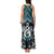 New Zealand Maori Tank Maxi Dress Poutama Pikorua Turquoise Paua Shell