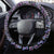 New Zealand Maori Steering Wheel Cover Poutama Pikorua Purple Paua Shell