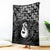 New Zealand Maori Blanket Poutama Manaia Black Paua Shell