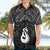 New Zealand Maori Hawaiian Shirt Poutama Manaia Black Paua Shell