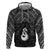 New Zealand Maori Hoodie Poutama Manaia Black Paua Shell