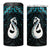 New Zealand Maori 4 in 1 Can Cooler Tumbler Poutama Manaia Turquoise Paua Shell