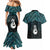 New Zealand Maori Couples Matching Mermaid Dress and Hawaiian Shirt Poutama Manaia Turquoise Paua Shell