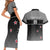 Custom New Zealand Cricket Couples Matching Short Sleeve Bodycon Dress and Hawaiian Shirt Black Cap Unbeatable