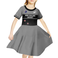 Custom New Zealand Cricket Kid Short Sleeve Dress Black Cap Unbeatable