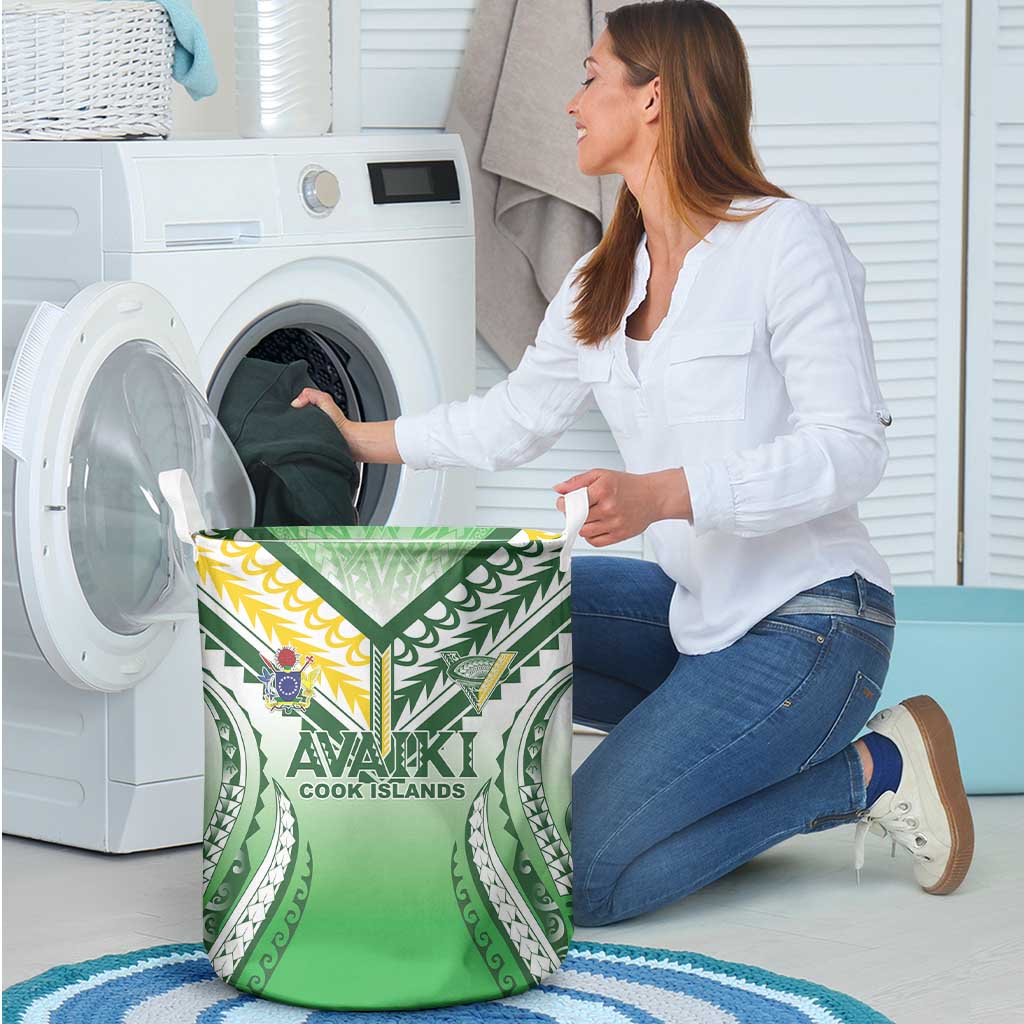 Cook Islands Avaiki Rugby Laundry Basket Go Champions - Polynesian Pride