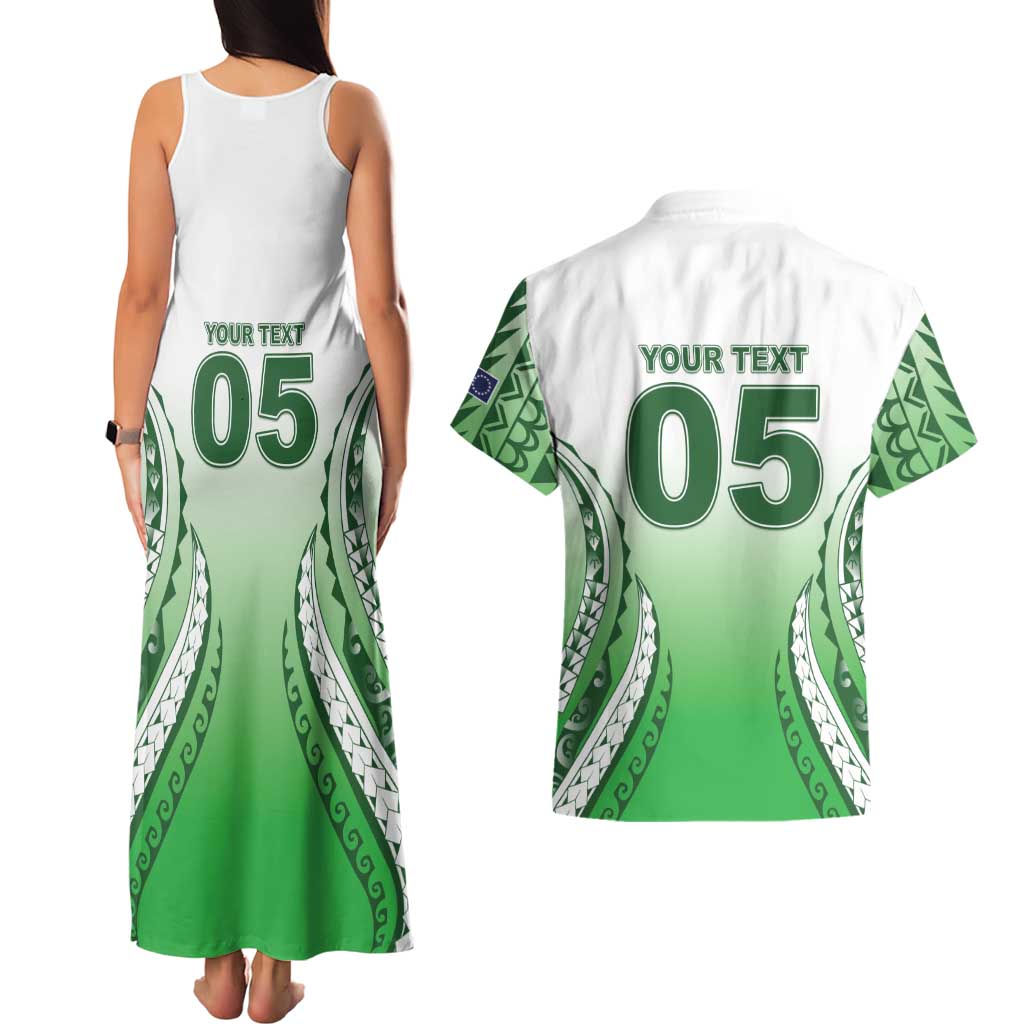 Custom Cook Islands Avaiki Rugby Couples Matching Tank Maxi Dress and Hawaiian Shirt Go Champions LT05 - Polynesian Pride