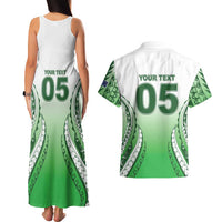 Custom Cook Islands Avaiki Rugby Couples Matching Tank Maxi Dress and Hawaiian Shirt Go Champions LT05 - Polynesian Pride