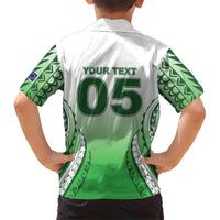 Custom Cook Islands Avaiki Rugby Family Matching Summer Maxi Dress and Hawaiian Shirt Go Champions LT05 - Polynesian Pride