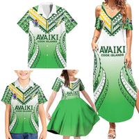 Custom Cook Islands Avaiki Rugby Family Matching Summer Maxi Dress and Hawaiian Shirt Go Champions LT05 - Polynesian Pride