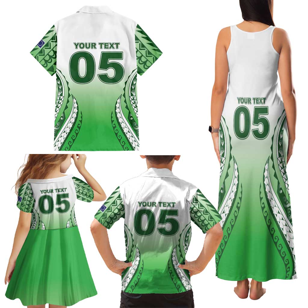 Custom Cook Islands Avaiki Rugby Family Matching Tank Maxi Dress and Hawaiian Shirt Go Champions LT05 - Polynesian Pride