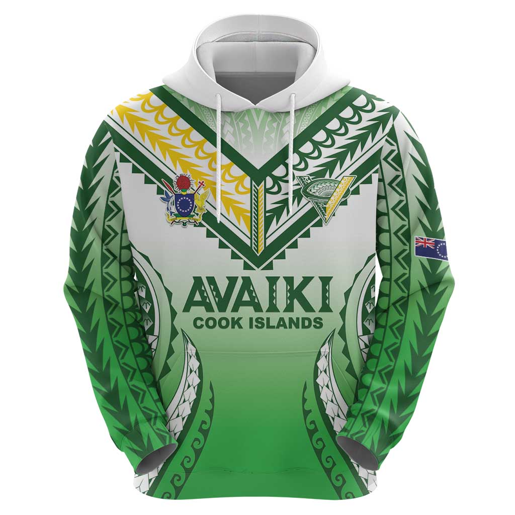 Custom Cook Islands Avaiki Rugby Zip Hoodie Go Champions - Polynesian Pride