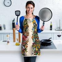 Hawaii And Japan Apron Tiki With Oni Mask - Polynesian Pride