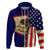 American Samoa Flag Day Hoodie Polynesian Tribal Pattern LT05 Zip Hoodie Blue - Polynesian Pride