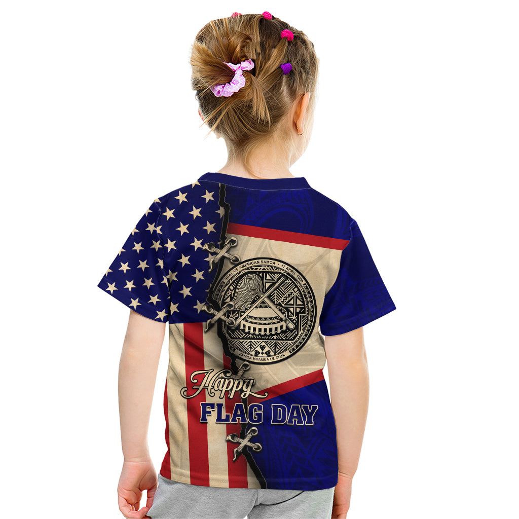 American Samoa Flag Day Kid T Shirt Polynesian Tribal Pattern LT05 - Polynesian Pride