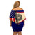 American Samoa Flag Day Off Shoulder Short Dress Polynesian Tribal Pattern LT05 - Polynesian Pride