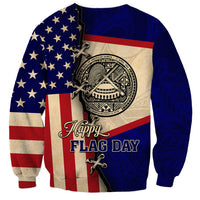American Samoa Flag Day Sweatshirt Polynesian Tribal Pattern LT05 - Polynesian Pride