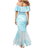 Polynesia Dolphins Under The Sea Family Matching Mermaid Dress and Hawaiian Shirt Simple Style LT05 - Polynesian Pride