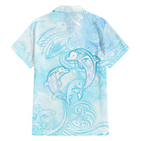 Polynesia Dolphins Under The Sea Family Matching Short Sleeve Bodycon Dress and Hawaiian Shirt Simple Style LT05 - Polynesian Pride
