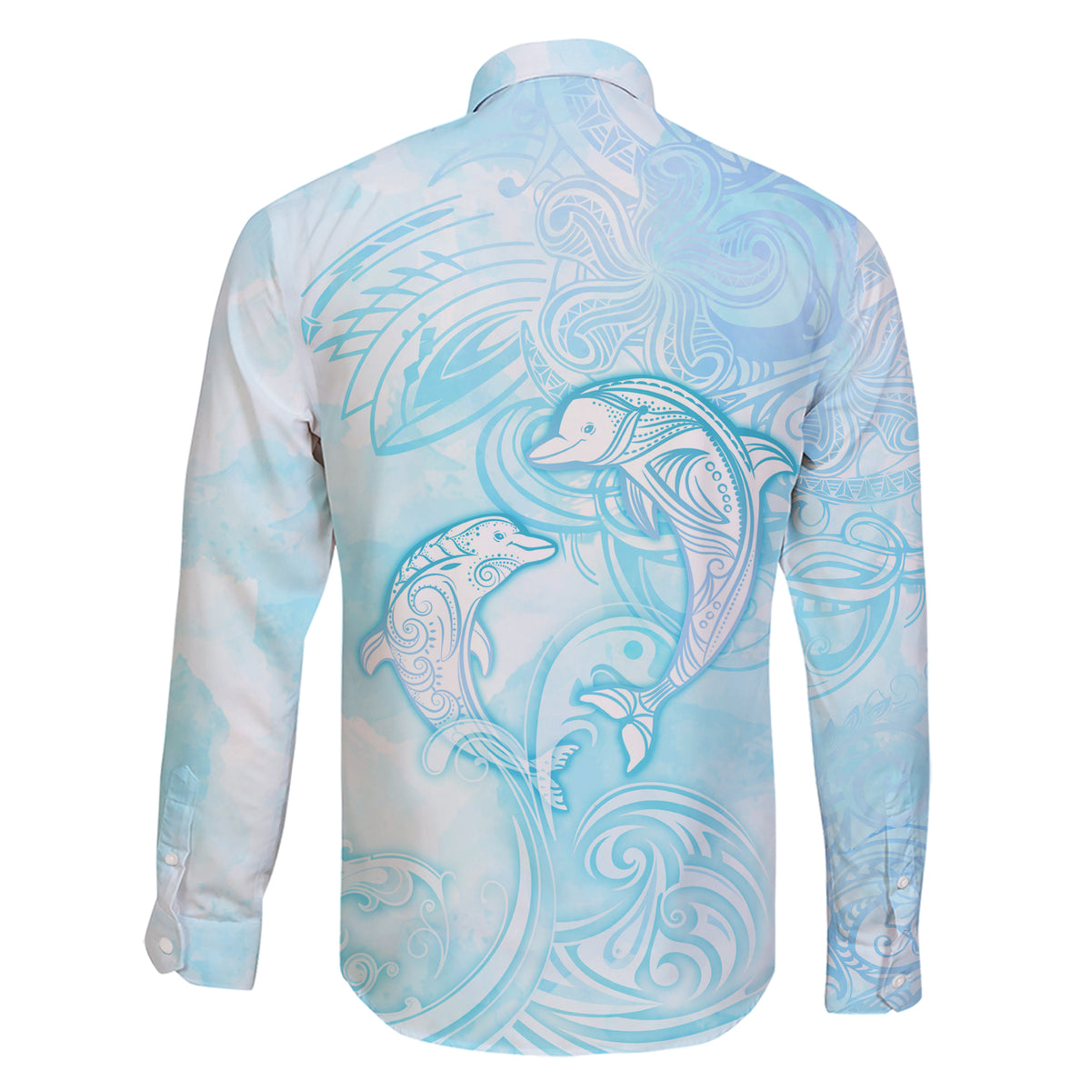 Polynesia Dolphins Under The Sea Family Matching Short Sleeve Bodycon Dress and Hawaiian Shirt Simple Style LT05 - Polynesian Pride