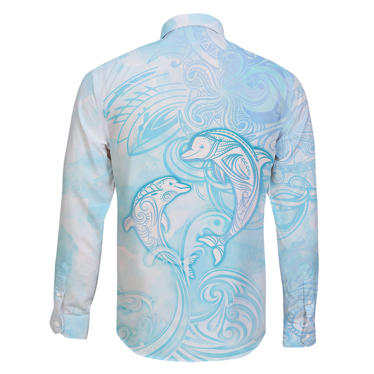 Polynesia Dolphins Under The Sea Family Matching Summer Maxi Dress and Hawaiian Shirt Simple Style LT05 - Polynesian Pride