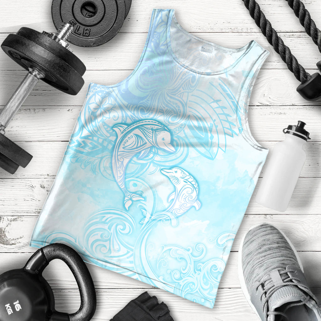 Polynesia Dolphins Under The Sea Men Tank Top Simple Style LT05 - Polynesian Pride