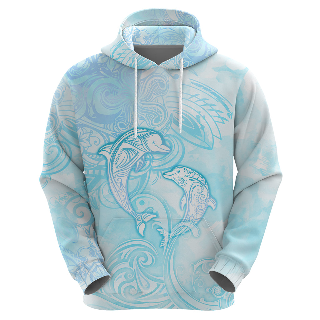 Polynesia Dolphins Under The Sea Zip Hoodie Simple Style LT05 - Polynesian Pride