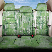 Green Hawaii Tapa Pattern Back Car Seat Cover With Heliconia Vintage Style