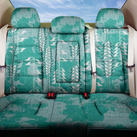Teal Hawaii Tapa Pattern Back Car Seat Cover With Heliconia Vintage Style