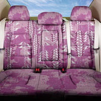 Magenta Hawaii Tapa Pattern Back Car Seat Cover With Heliconia Vintage Style