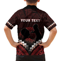 Personalised Tonga Happy Father's Day Family Matching Long Sleeve Bodycon Dress and Hawaiian Shirt Ofa Lahi Atu Dad Polynesian Tribal LT05 - Polynesian Pride