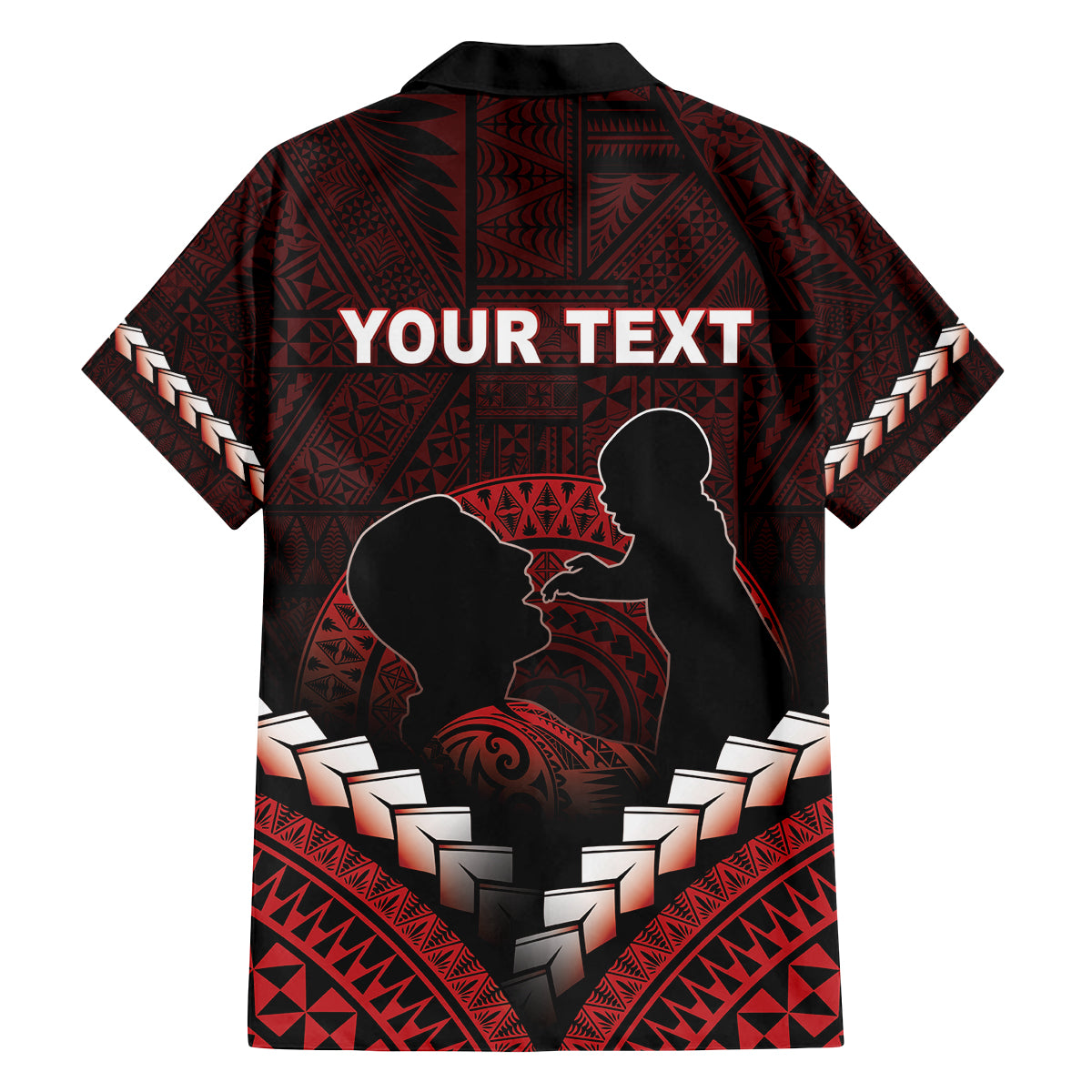 Personalised Tonga Happy Father's Day Family Matching Off Shoulder Short Dress and Hawaiian Shirt Ofa Lahi Atu Dad Polynesian Tribal