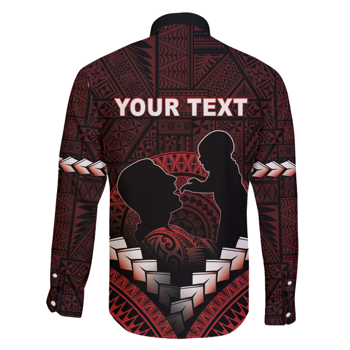 Personalised Tonga Happy Father's Day Family Matching Short Sleeve Bodycon Dress and Hawaiian Shirt Ofa Lahi Atu Dad Polynesian Tribal LT05 - Polynesian Pride
