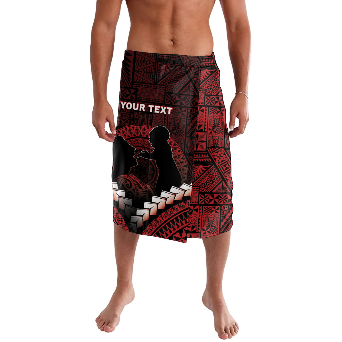 Personalised Tonga Happy Father's Day Lavalava Ofa Lahi Atu Dad Polynesian Tribal