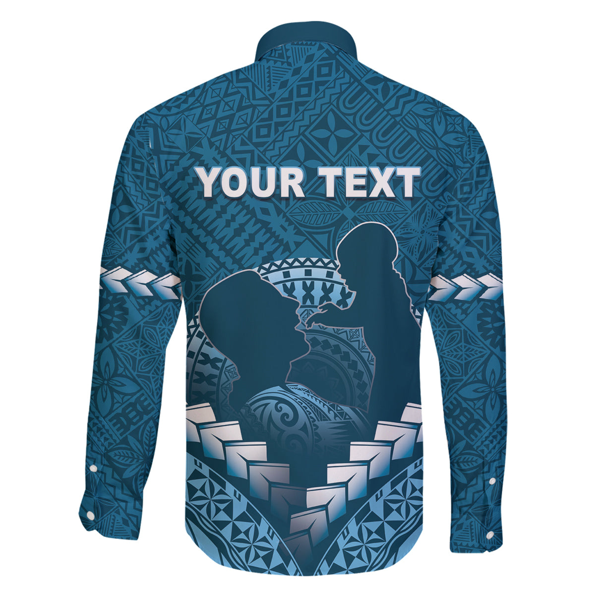 Personalised Fiji Happy Father's Day Family Matching Puletasi and Hawaiian Shirt Au Lomani Iko Dad Polynesian Tribal LT05 - Polynesian Pride